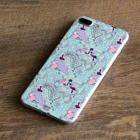 Disney Alice in Wonderland (animated) Mushrooms Print Pattern iPhone 8 Plus Skin